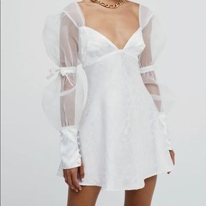 For Love & Lemons Gabrielle Puff Sleeve Mini Dress